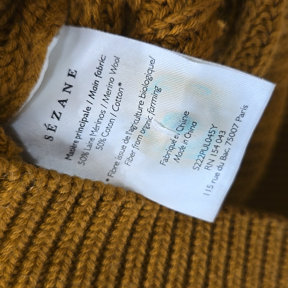 Sezane Caleb Jumper, Gold, Medium, GUC, French Sophistication - Picture 4 of 8